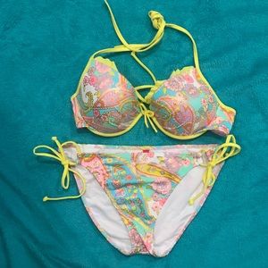 Victoria Secret Bikini Size Medium bottom / 34C top